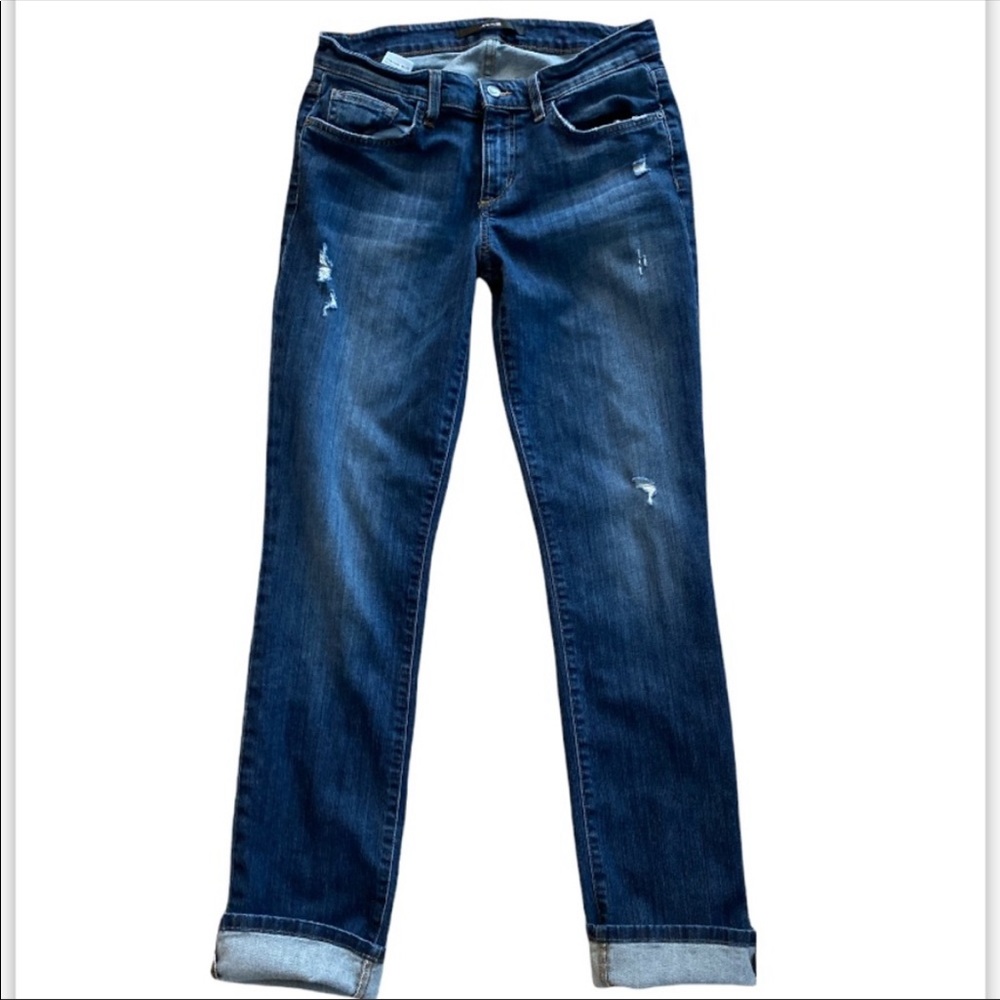 Joe’s Beth Straight Ankle Slim Fit Distressed Blue Jeans | 24